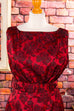 Rockabella Abendkleid rot Brokat