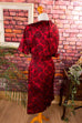Rockabella Abendkleid rot Brokat