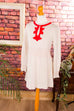 60s Minikleid beige rot