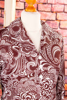 70s Schlagerkleid rotbraun Paisley