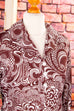 70s Schlagerkleid rotbraun Paisley