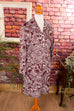 70s Schlagerkleid rotbraun Paisley