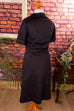 70s Schlagerkleid schwarz bunt Tupfen