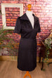 70s Schlagerkleid schwarz bunt Tupfen