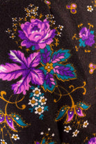 70s Kostüm Weste + Rock schwarz lila