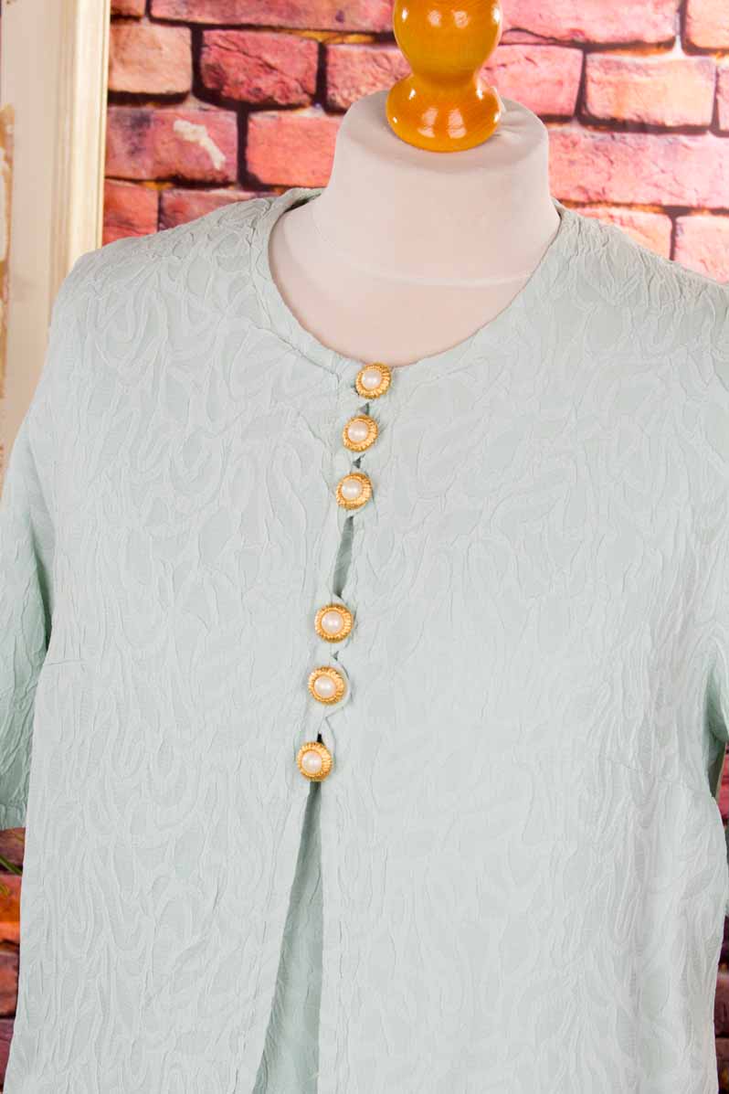 festliches Kostüm Kleid + Tunika türkis