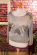 Boho Pulli beige Gold Netz