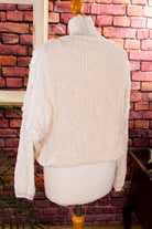 Boho Pulli weiß Patchwork