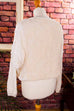 Boho Pulli weiß Patchwork