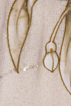 Boho Pullover creme Blättermuster