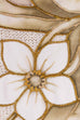 Boho Pullover creme Blättermuster