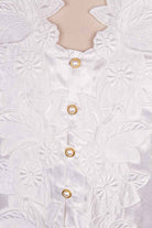 80s Bluse weiß Satin