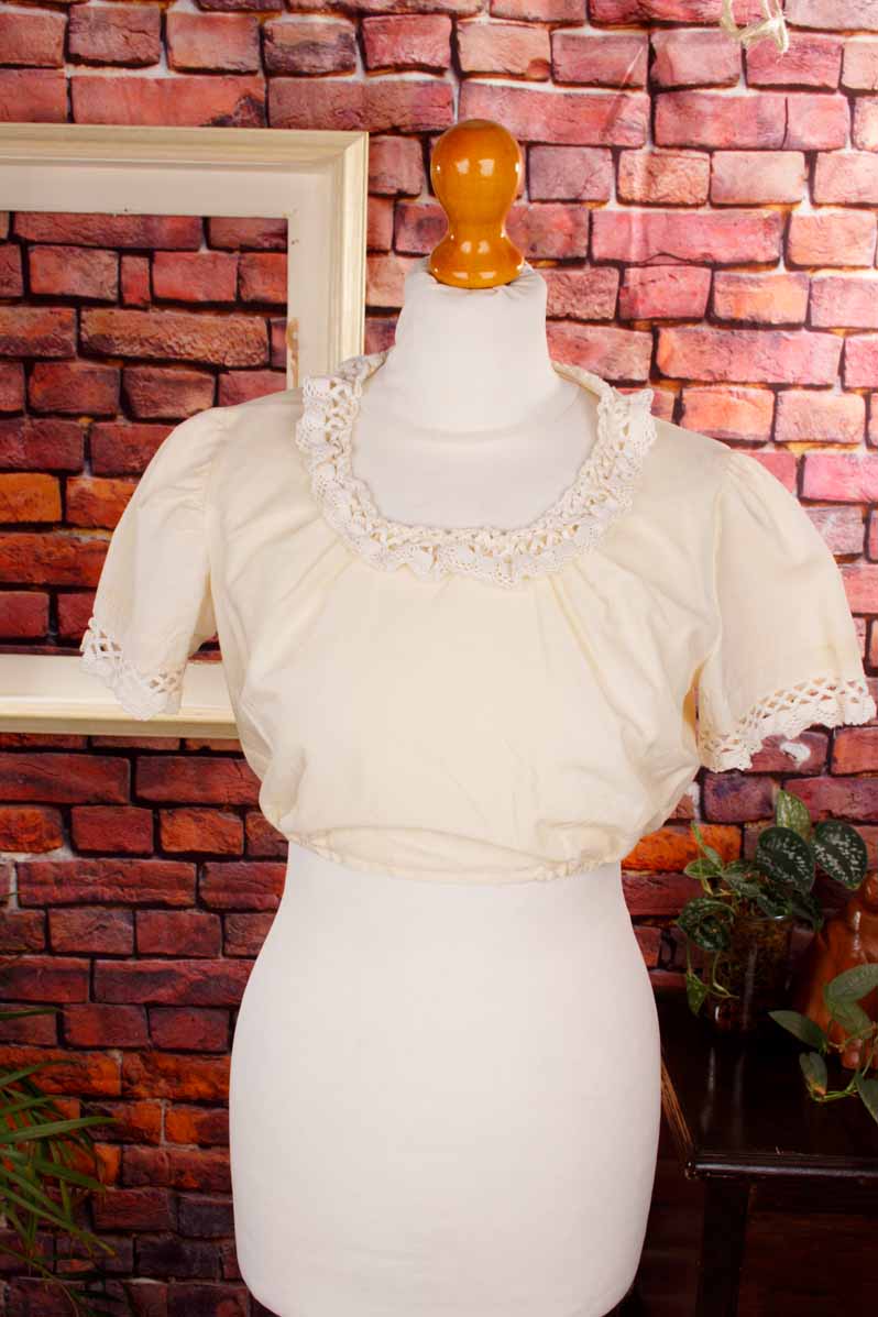 Dirndl Bluse creme Spitze