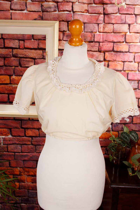 Dirndl Bluse creme Spitze