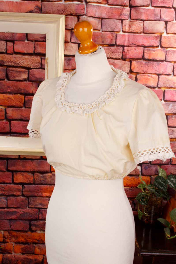 Dirndl Bluse creme Spitze