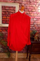 80er Umstandsbluse Stillbluse rot