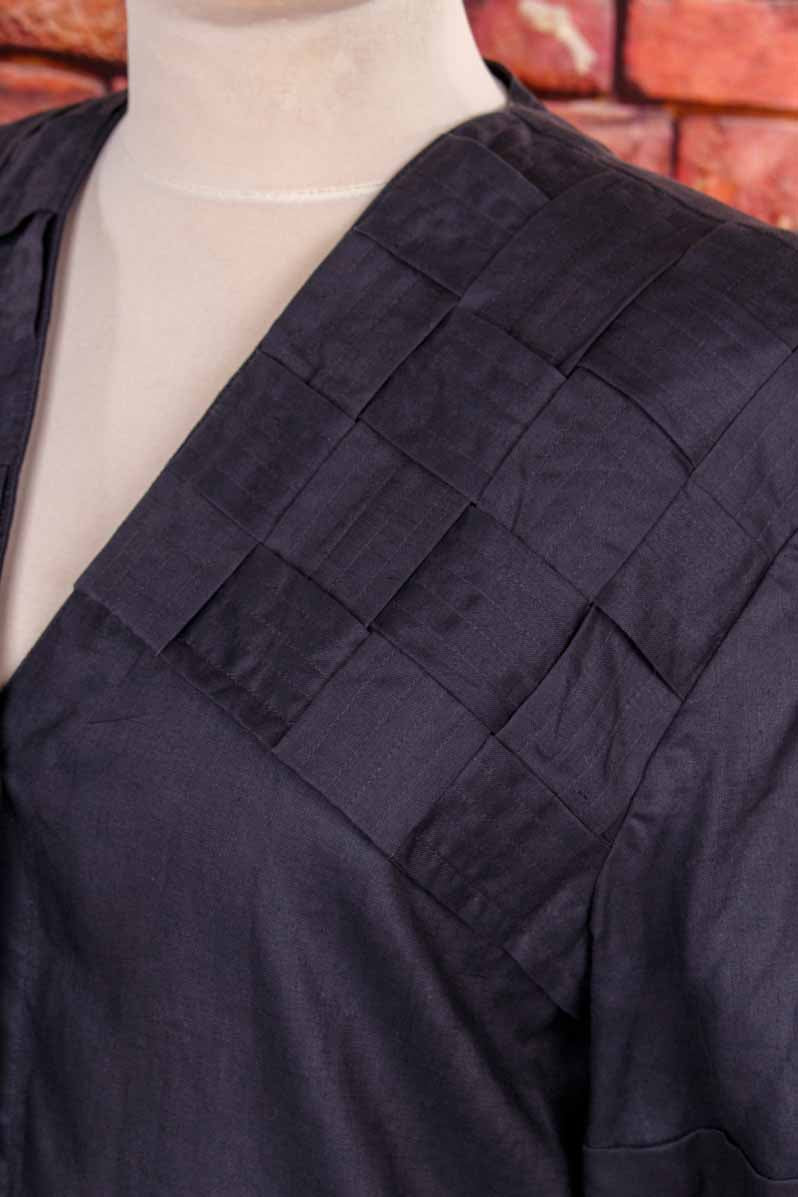 Leinen Bluse anthrazit