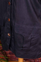 Leinen Bluse anthrazit