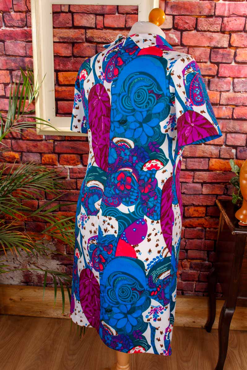 60s Discokleid leuchtend bunt