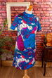 60s Discokleid leuchtend bunt