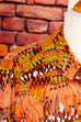 70s Schlagerkleid orange