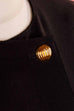 Vintage Wollkleid schwarz streng