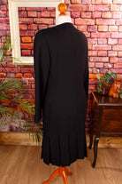 Vintage Wollkleid schwarz streng