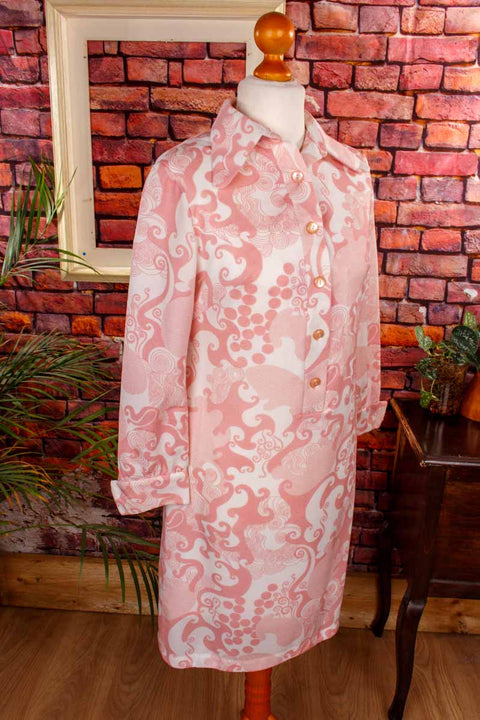 psychedelic 60s Disco Kleid rosa