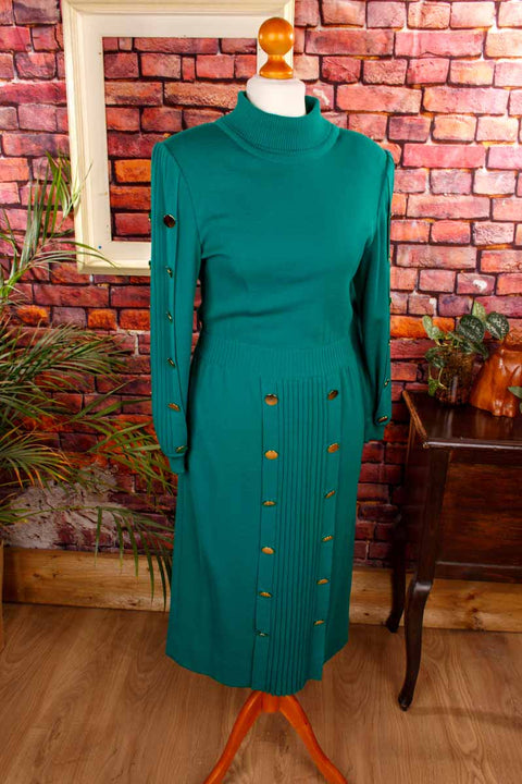 AVAGOLF Strickkleid grün Wolle