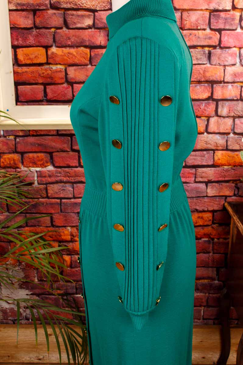 AVAGOLF Strickkleid grün Wolle