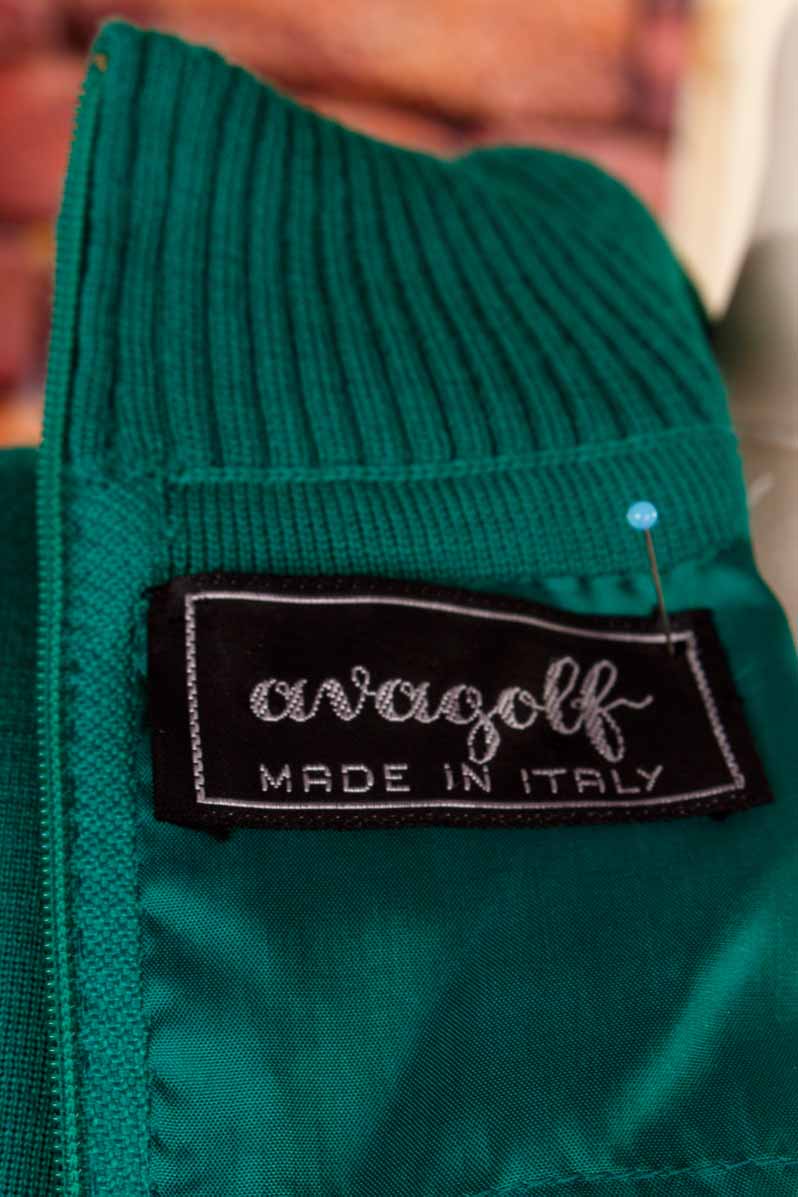 AVAGOLF Strickkleid grün Wolle