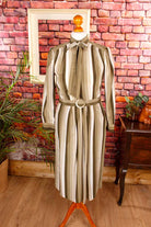 Louis Féraud Seidenkleid Streifen