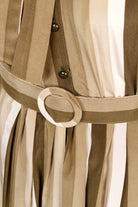 Louis Féraud Seidenkleid Streifen