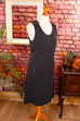 70s Latzkleid grau