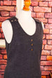70s Latzkleid grau