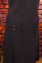 70s Latzkleid grau