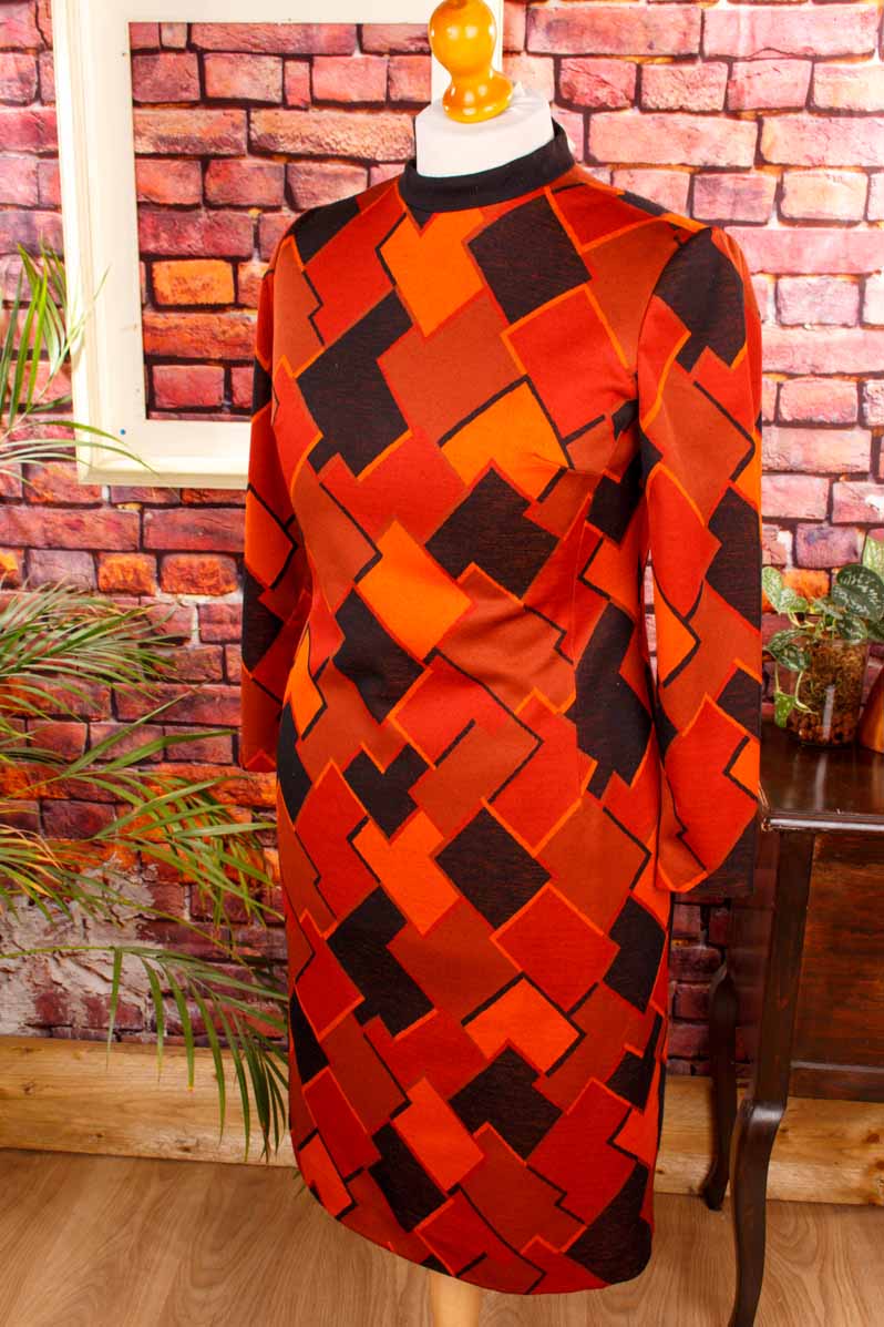 MOD Strickkleid orange Wollmix
