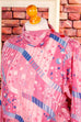 80s Hauskleid asymmetrisch pink
