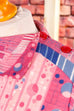 80s Hauskleid asymmetrisch pink