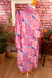 80s Hauskleid asymmetrisch pink