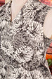 Stretchkleid schwarz weiß Blumen