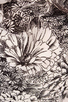 Stretchkleid schwarz weiß Blumen
