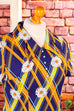 70s Disco Kleid bunt Streifen