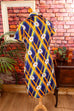 70s Disco Kleid bunt Streifen