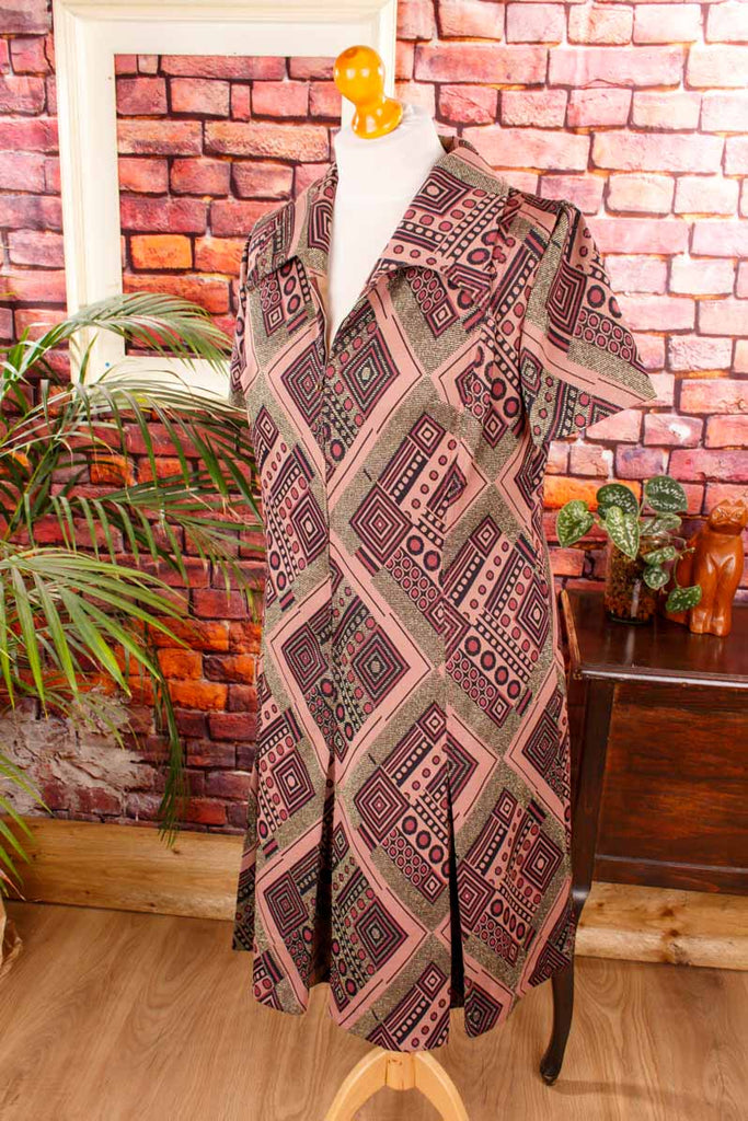 70s Disco Kleid gold Brokat