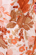 60s Brokatkleid gold braun Blumen