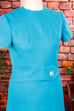 60s Minikleid türkis