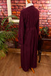 Hauskleid weinrot Samt