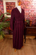 Hauskleid weinrot Samt