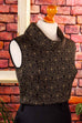 70er Abendkleid schwarz gold